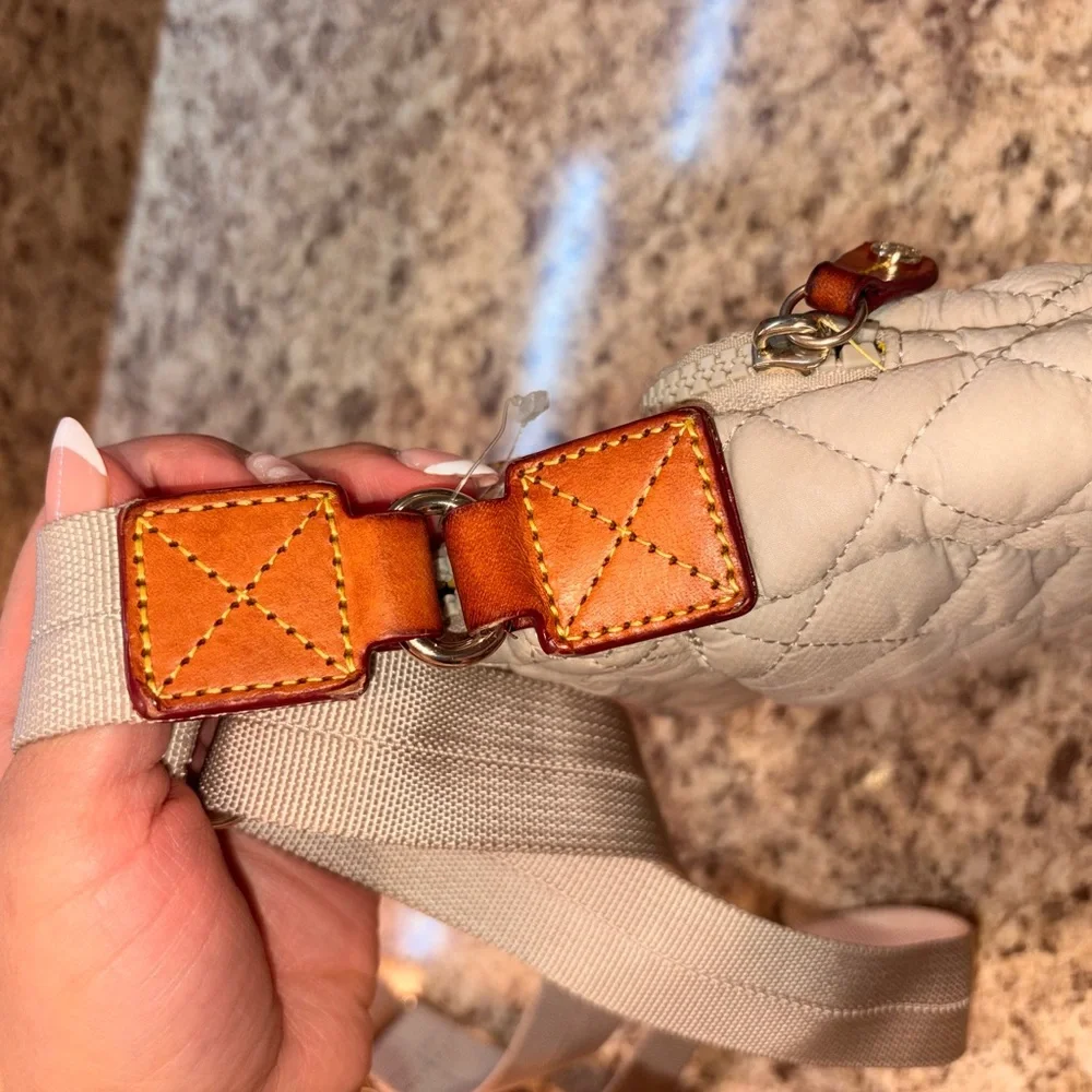 MZ Wallace Beige Quilted Crossbody Bag - Picture 4 of 8